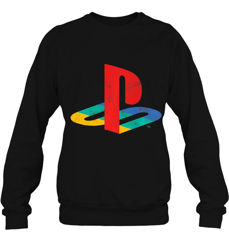 Playstation Playstation Logo Retro Distressed Premium Sweatshirt