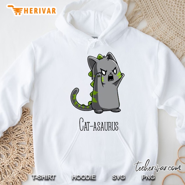 Catasaurus Kitten Kitty Dinosaur T-Rex Dino Funny Cat Lovers Hoodie
