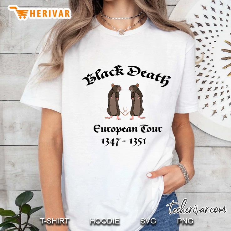 Black Death Tour World Plague Funny History Ladies Tee