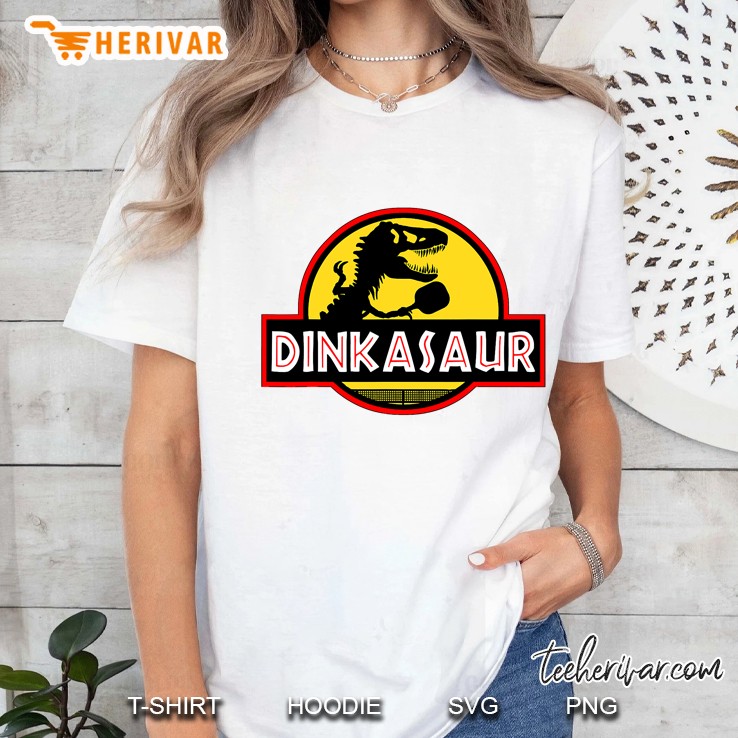 Funny Dinkasaur Pickleball Dink Ladies Tee