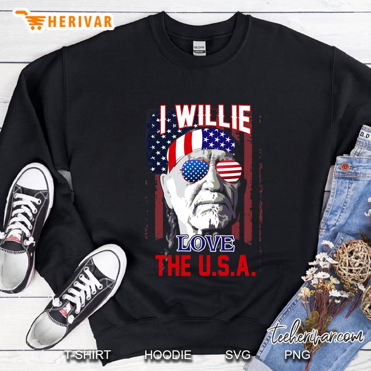 America Lover - I Willie Love The Usa Sweatshirt