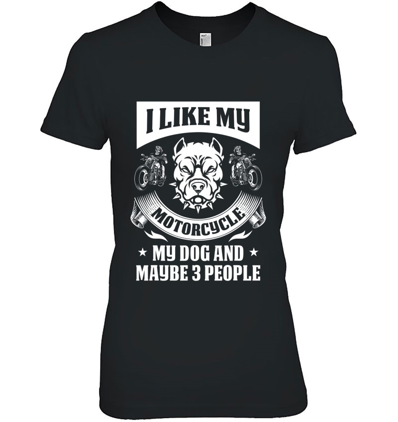 I Like My Motorcycle My Dog And Maybe 3 People Funny Biker