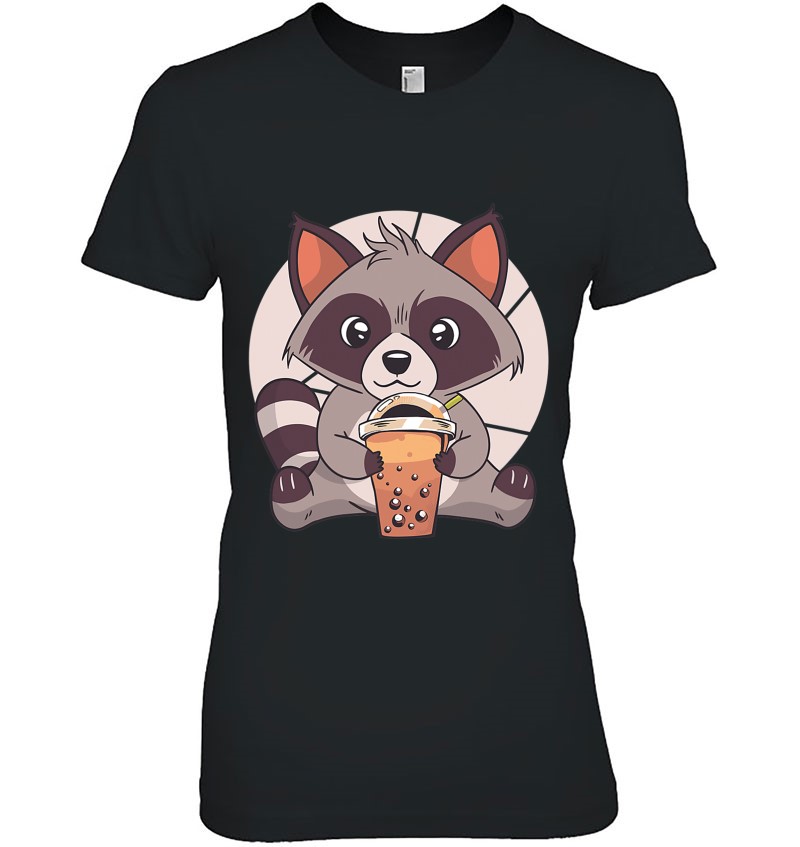 Racoon Shirt Raccoon Gift Pearl Milk Tea Boba Bubble Tea