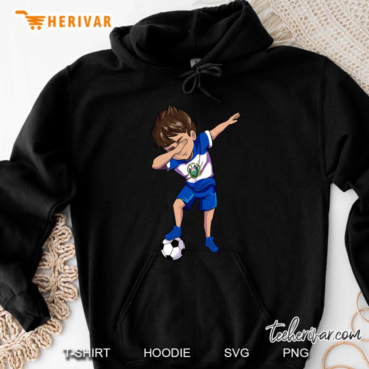 Dabbing Soccer Futbol Boy Cipote El Salvador Jersey Hoodie