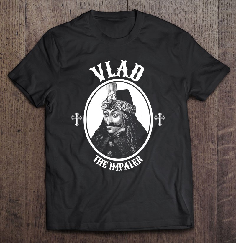 Vlad The Impaler - Horror T-Shirt - Terror T-Shirt - Vlad Tepes Vampire T-Shirt - Black T-Shirt - Terror T-Shirt by steamretro - T-shirts