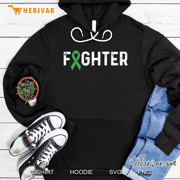 Mental Health Awareness Products Green Ribbon Fighter Hoodie