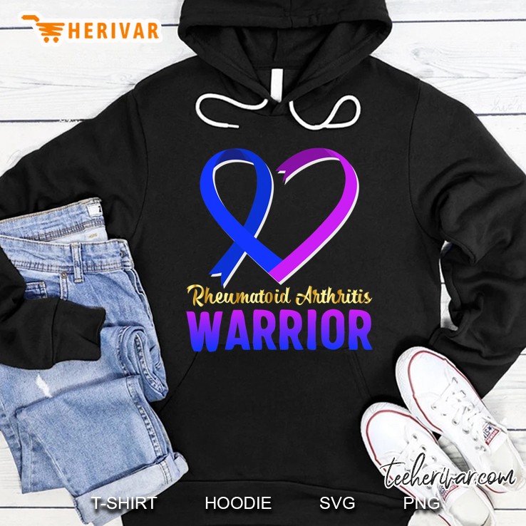 Rheumatoid Arthritis Warrior Awareness Ribbon Gift Hoodie