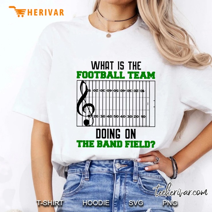 Funny What Is The Football Team Doing On The Band Field Marching Band Clef Ladies Tee