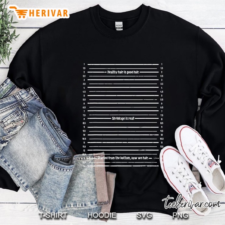 Chart Hair Length Check Funny Inches Measurement Women Gifts Sweatshirt