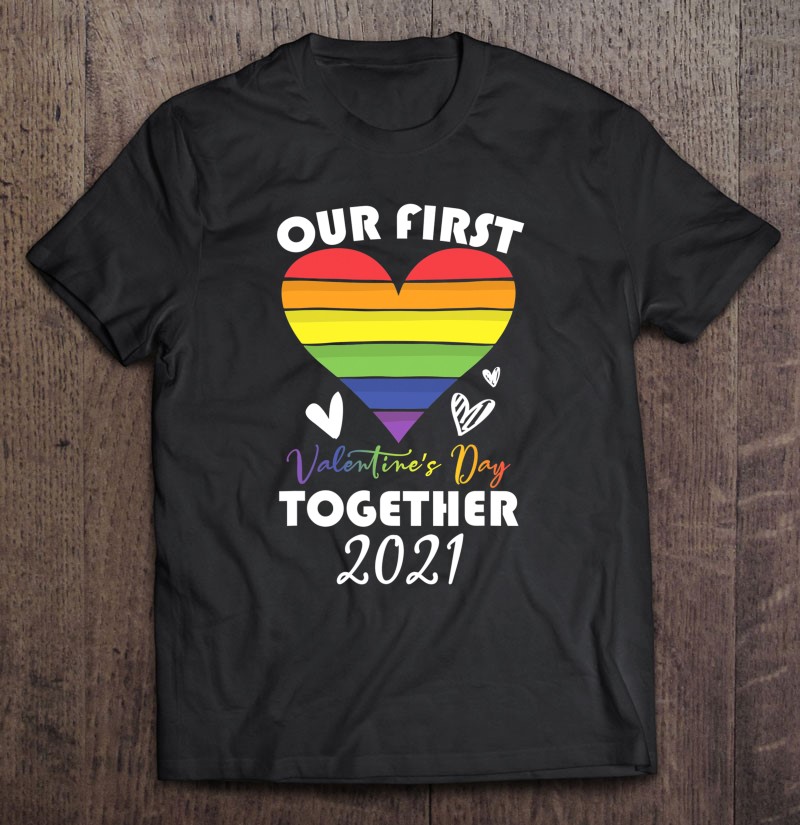 Happy Valentines Gay Shirt Valentine's Day Tee Gay Couple Tee Gay Shirt LGBTQ Pride Shirt Gift For Lesbians LGBTQ Valentine's Day Tees