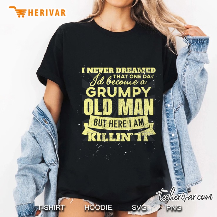Surly Dour Sullen Morose Grumpy Old Man Ladies Tee