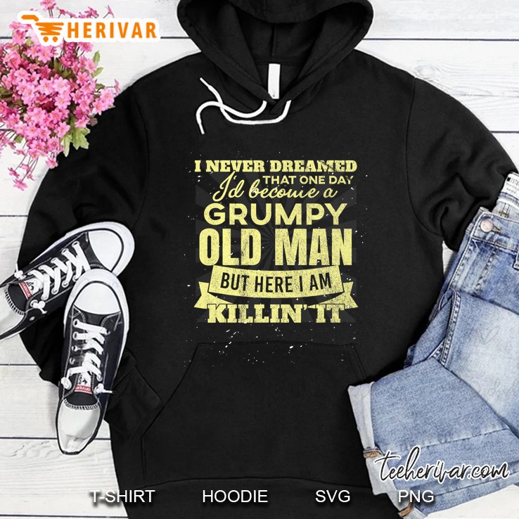 Surly Dour Sullen Morose Grumpy Old Man Hoodie