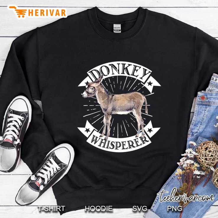Cute Donkey Whisperer Shirt Donkey Gift Burro Lover Donkey Sweatshirt