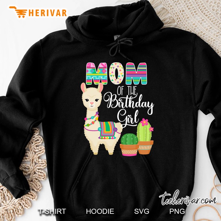 Llama Birthday Mom Of The Birthday Girl Farm Llama Birthday Hoodie