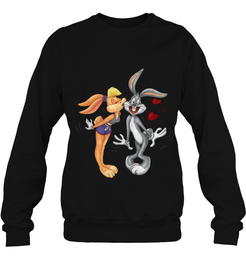 Looney Tunes Bugs And Lola Kiss Valentine's Day Sweatshirt