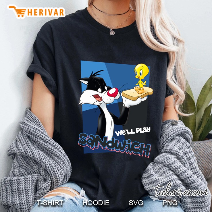 Looney Tunes Sylvester Tweety Sandwich Ladies Tee