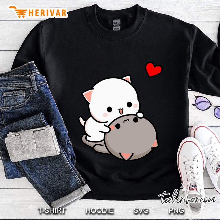 Mochi Peach Cat Goma Playful Cats Valentine