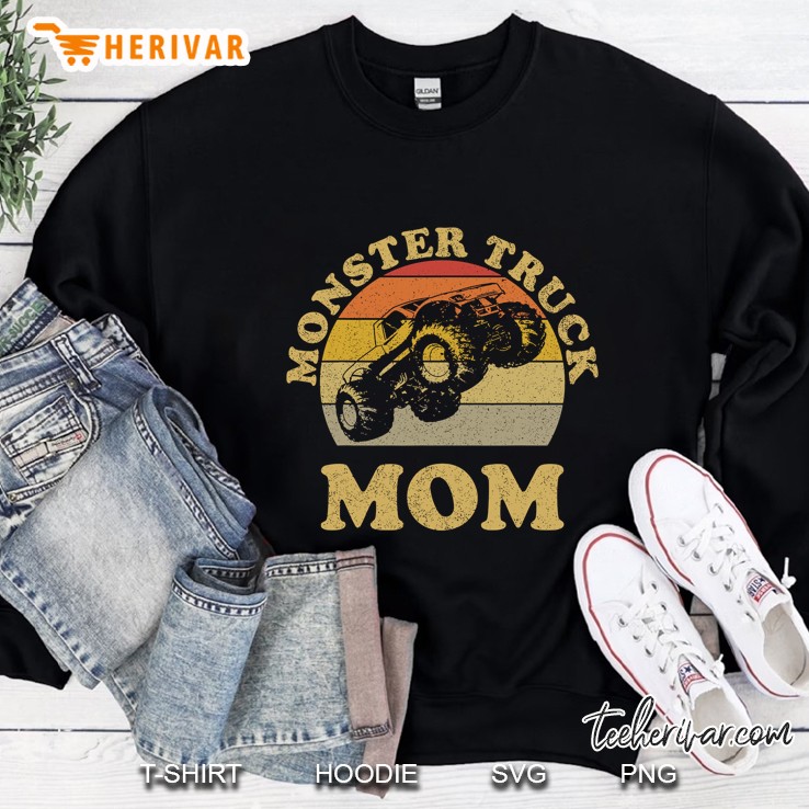 Monster Truck Mom Retro Vintage Monster Truck Sweatshirt