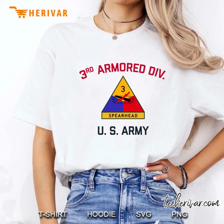 Us Army 3Rd Armored Division Spearhead Ww2 Vintage Tank Ladies Tee