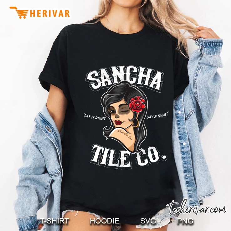 Vintage Sancha Tile Co. Lay It Right Day And Night Shirt Chingona Ladies Ladies Tee