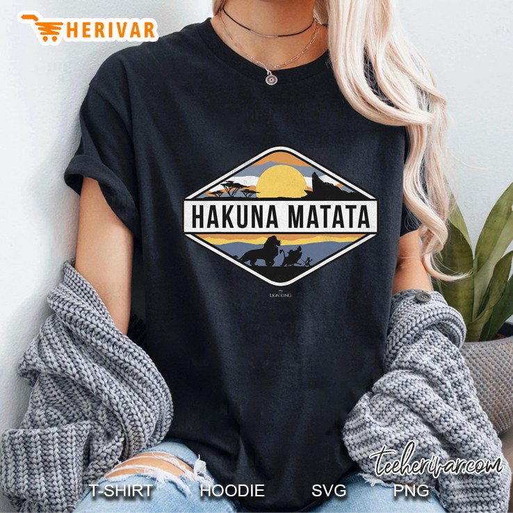 Lion King Hakuna Matata Sunset Graphic Ladies Tee