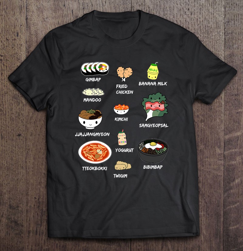 Asian Food Funny Clothing Kpop Tshirt Korea Food Shirt Cook Chef Pop Culture Shirt Craving Bibimbap South Korean Food Cute T-Shirt