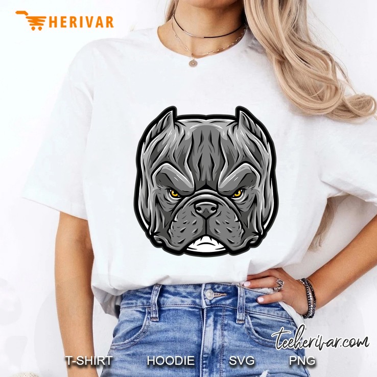 Blue Head American Exotic Bully Pit Bull Dog Ladies Tee