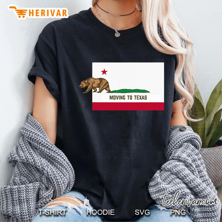 Moving To Texas Leaving California Funny Designed Ladies Tee