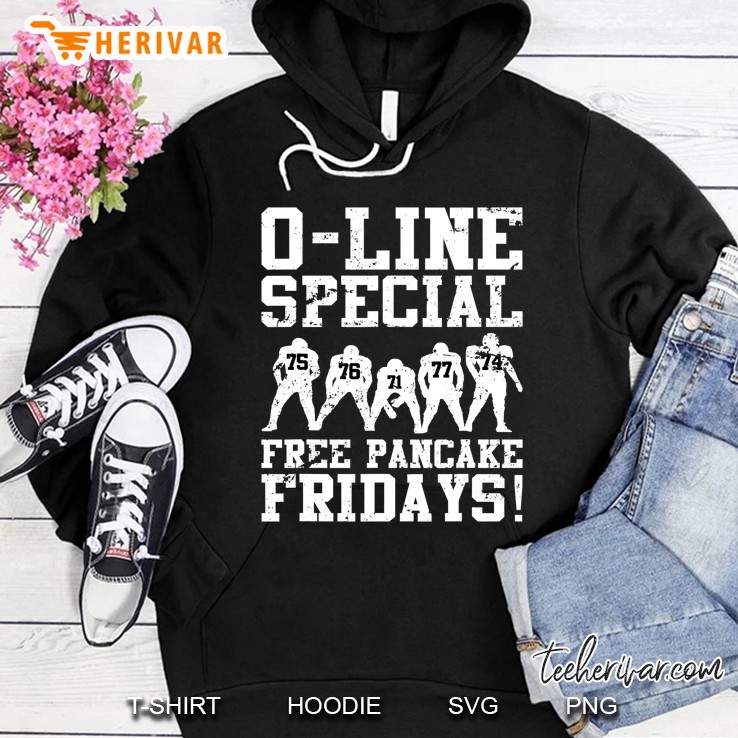 Funny Offensive Line Free Pancakes Served Football Lineman Hoodie