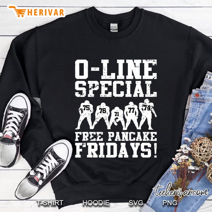Funny Offensive Line Free Pancakes Served Football Lineman Sweatshirt