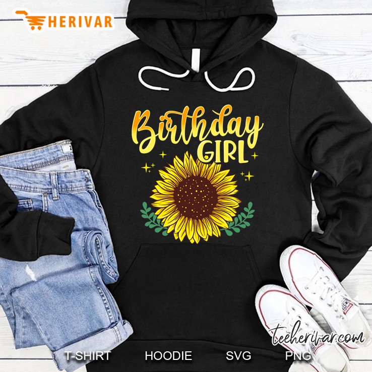 Sunflower Birthday Girl Party Hoodie