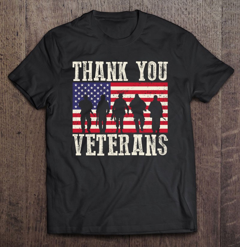 Thank You Veterans Shirt American Flag Patriotic