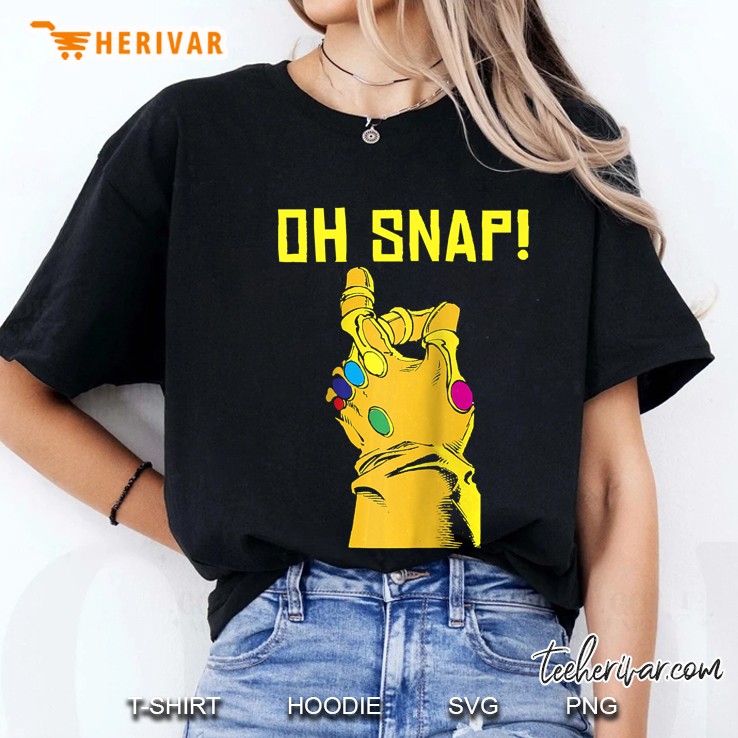 Marvel Thanos Oh Snap! Infinity Gauntlet Vintage Portrait Raglan Baseball Tee Ladies Tee
