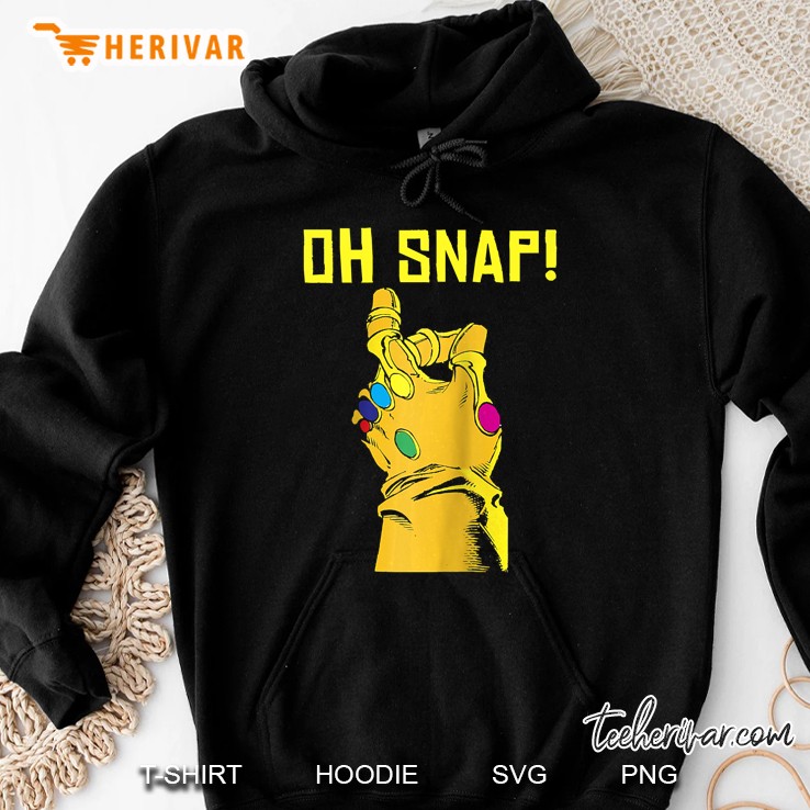 Marvel Thanos Oh Snap! Infinity Gauntlet Vintage Portrait Raglan Baseball Tee Hoodie