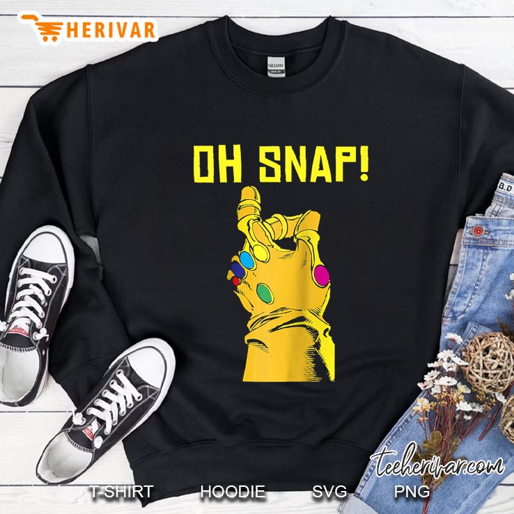 Marvel Thanos Oh Snap! Infinity Gauntlet Vintage Portrait Raglan Baseball Tee Sweatshirt