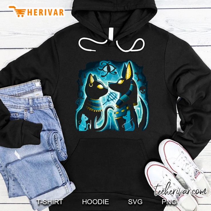 Anubis And Bastet Ancient Egyptian God Of The Afterlife Hoodie