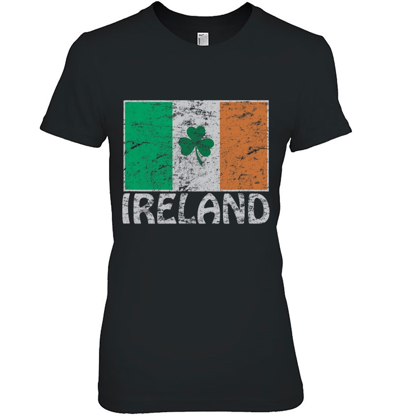 Distressed Ireland Flag Shamrock Cool Irish Flags Men Women T-Shirts ...