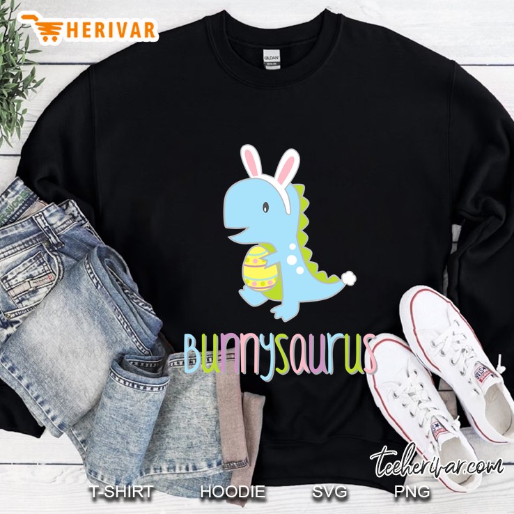 Bunnysaurus Shirt, Kids Cute Dinosaur Easter Bunny Gift Sweatshirt
