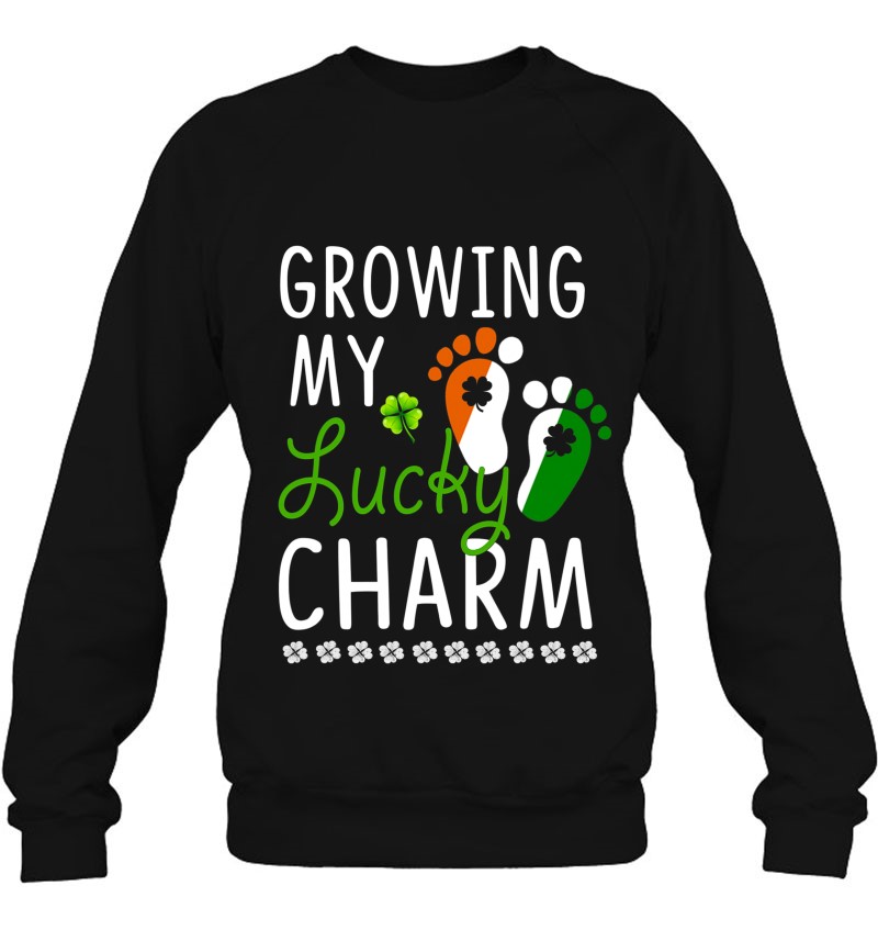 Growing My Lucky Charm Pregnancy St Patricks Day Unisex Hoodie 