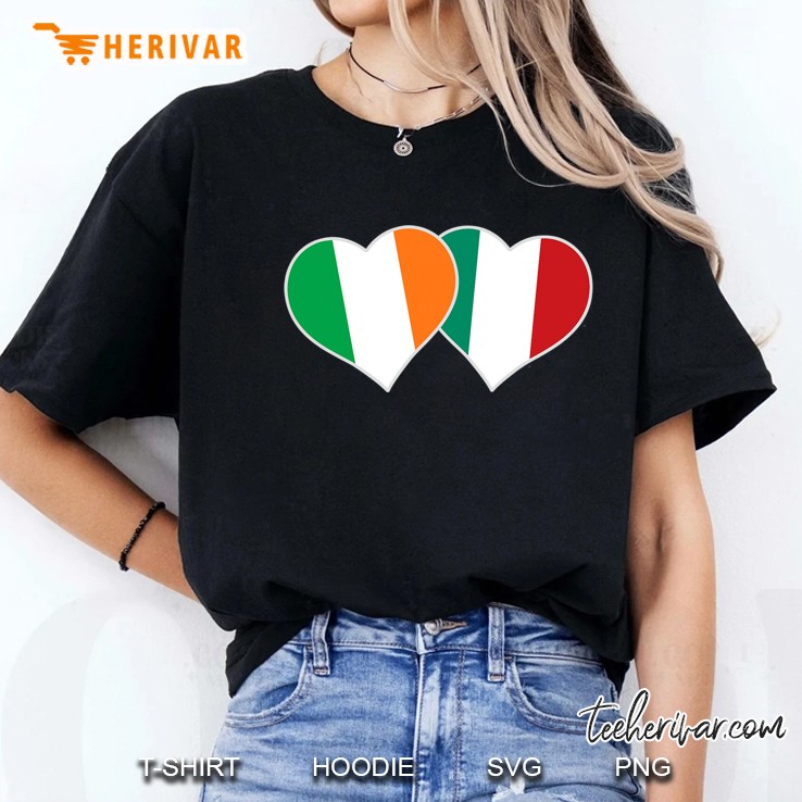 Irish Italian Half Irish Half Italian Flag Ireland Italy Ladies Tee