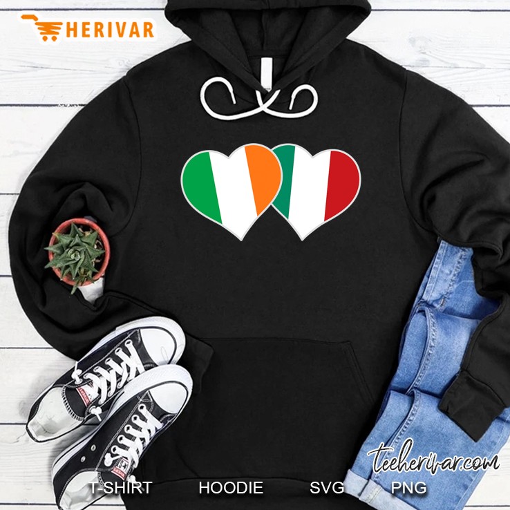 Irish Italian Half Irish Half Italian Flag Ireland Italy Hoodie