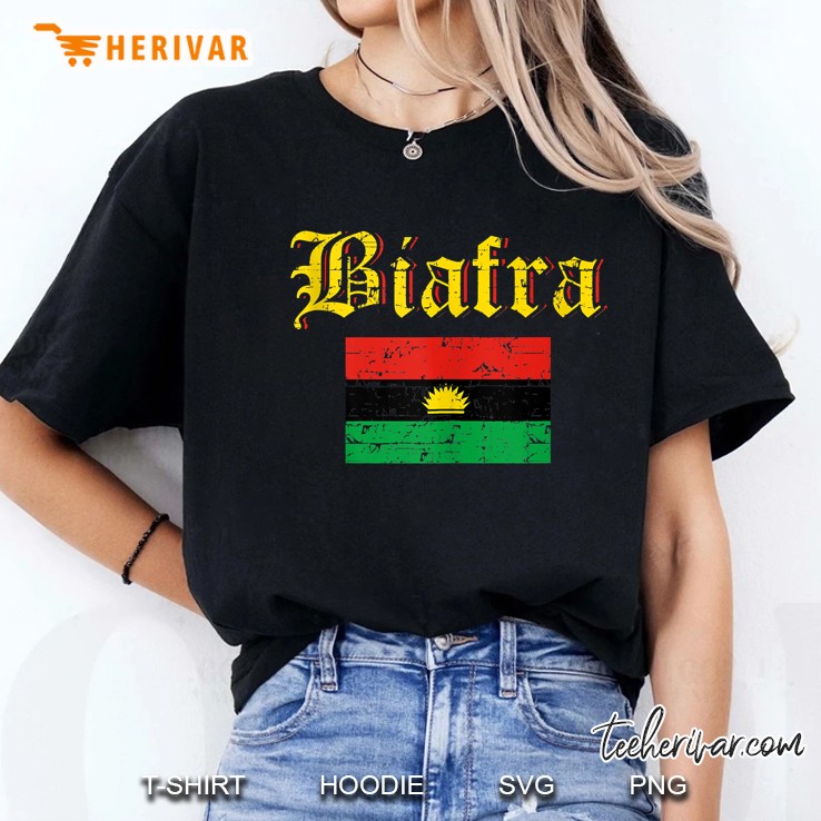 Grunge Biafran Flag Ladies Tee