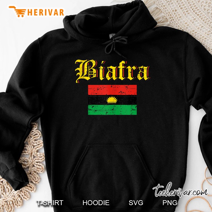Grunge Biafran Flag Hoodie