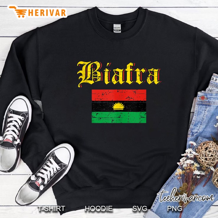 Grunge Biafran Flag Sweatshirt