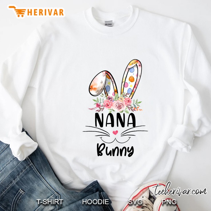 Cute Nana Bunny Easter Family Matching Outfit Sweatshirt