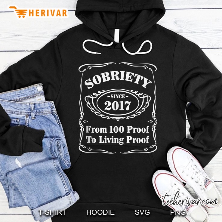 4 Years Of Sobriety, Recovery, Clean And Sober Since 2017 Ver2 Hoodie