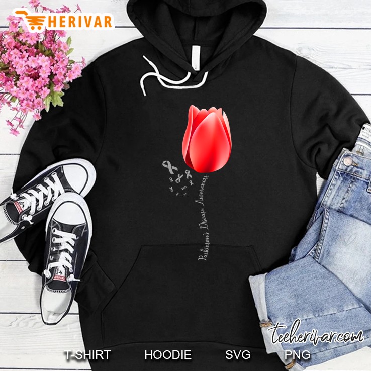 Parkinson Disease Awareness Tulip April Month Pretty Tee Hoodie