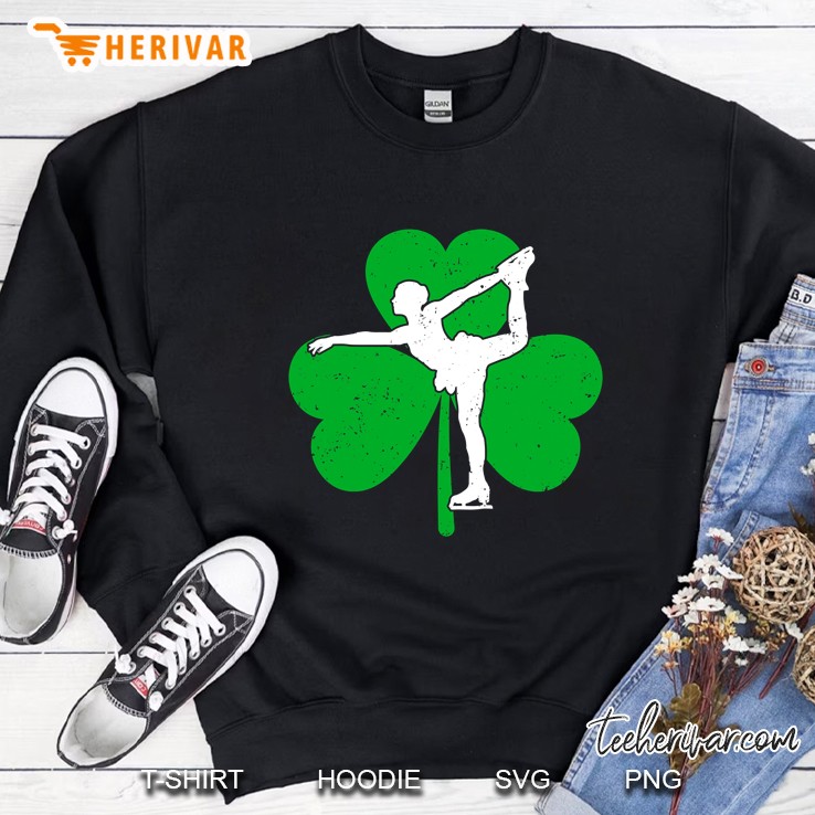 Skater Girl Shamrock Irish Ice Skating St. Patrick