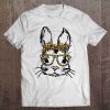 Cute Bunny Rabbit Face Wearing Leopard Glasses Easter Gifts Tee