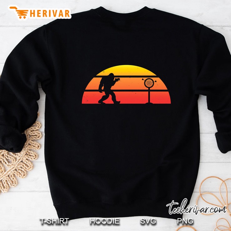 Bigfoot Playing Darts Sasquatch Clothes Gift Bigfoot Sweatshirt
